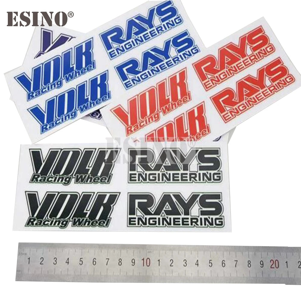 Car Styling Volk Racing Classical Wheel Rim Decorative Vinyl Creative Sticker Decal Set for RAYS Volk Racing TE37 TE37 SL TE37C