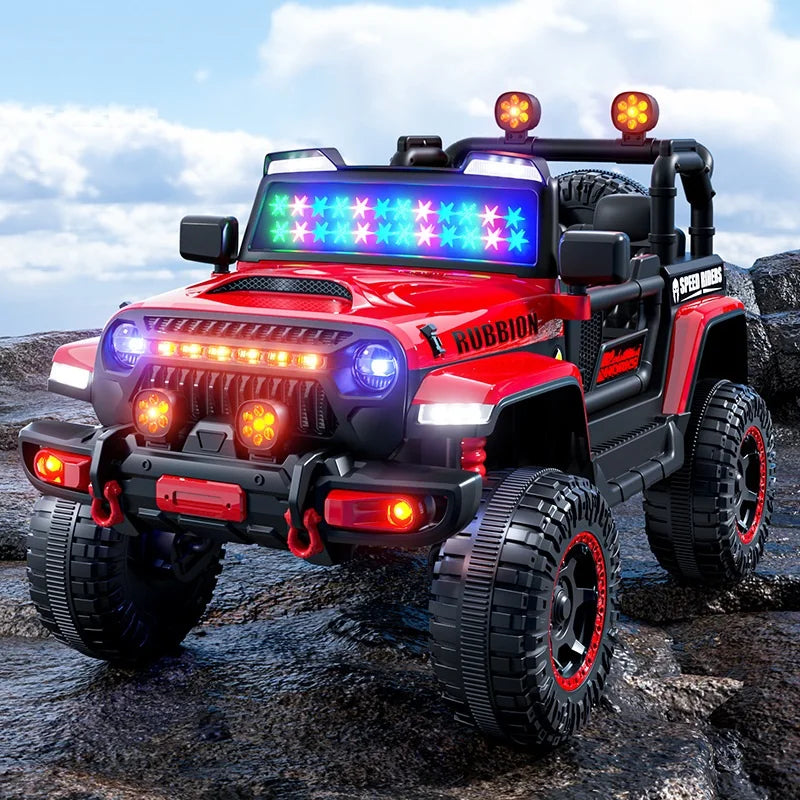1-6-Year-Old Children's Four-Wheel Drive Electric Remote Control For Seated Off-Road Vehicles With Swing, Music And Light