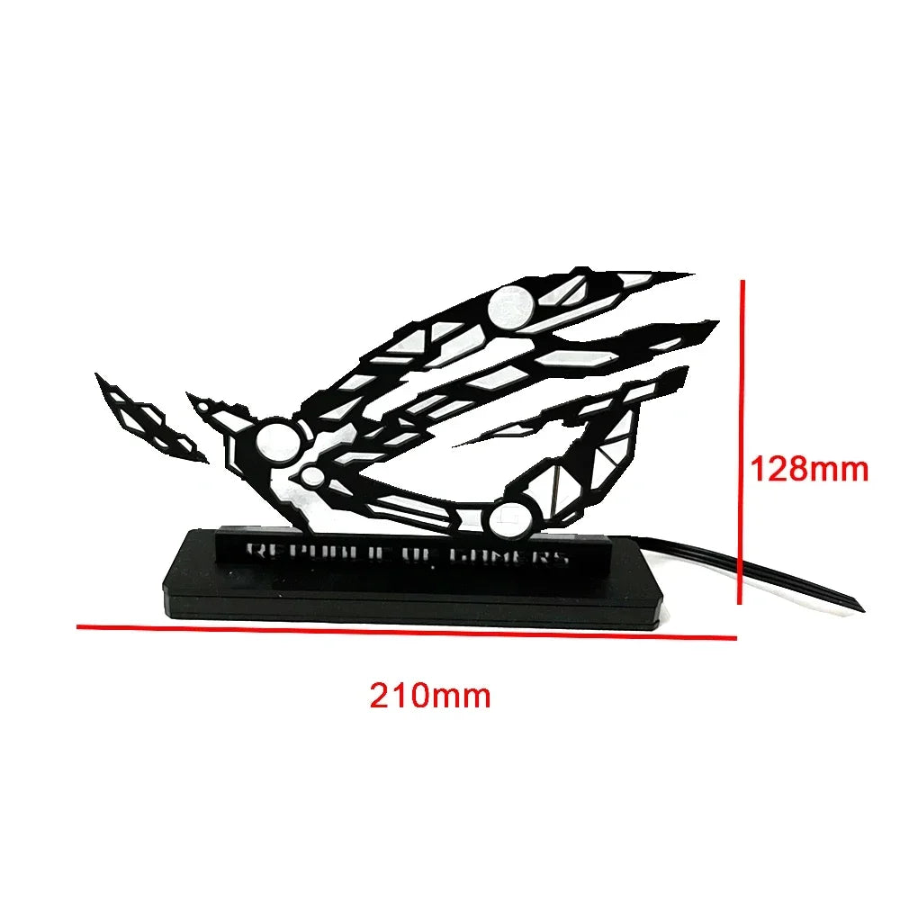 ARGB Desktop Computer Figure Acrylic,DIY Gaming Cabinet Decorative ROG Ornaments Lighting 5V 3PIN AURA SYNC