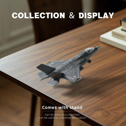 1:72 Scale F-35 Fighter Jet Quick Build Model Kit Plastic Millitary F35 Airplane Toy Assembly Aircraft Model with Stand for Kids