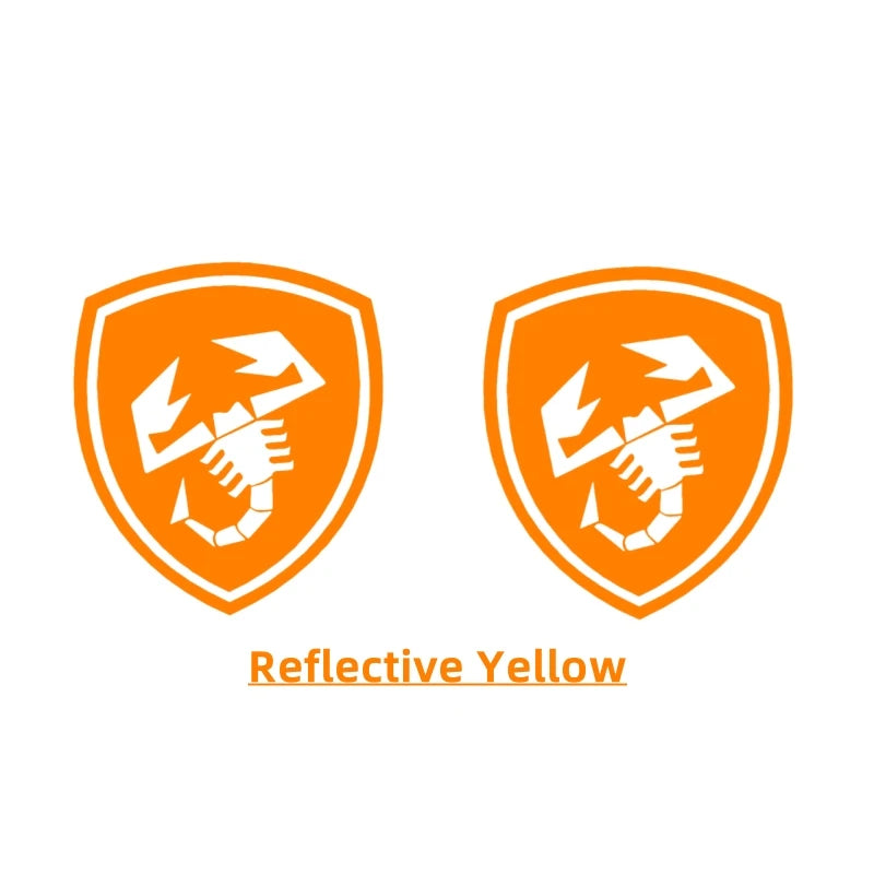 2Pcs Car Center Pillar Decorative Sticker For Fiat 500 500E 500X 500L Abarth 695 Panda Reflective Auto Sport Decor Decal Tuning