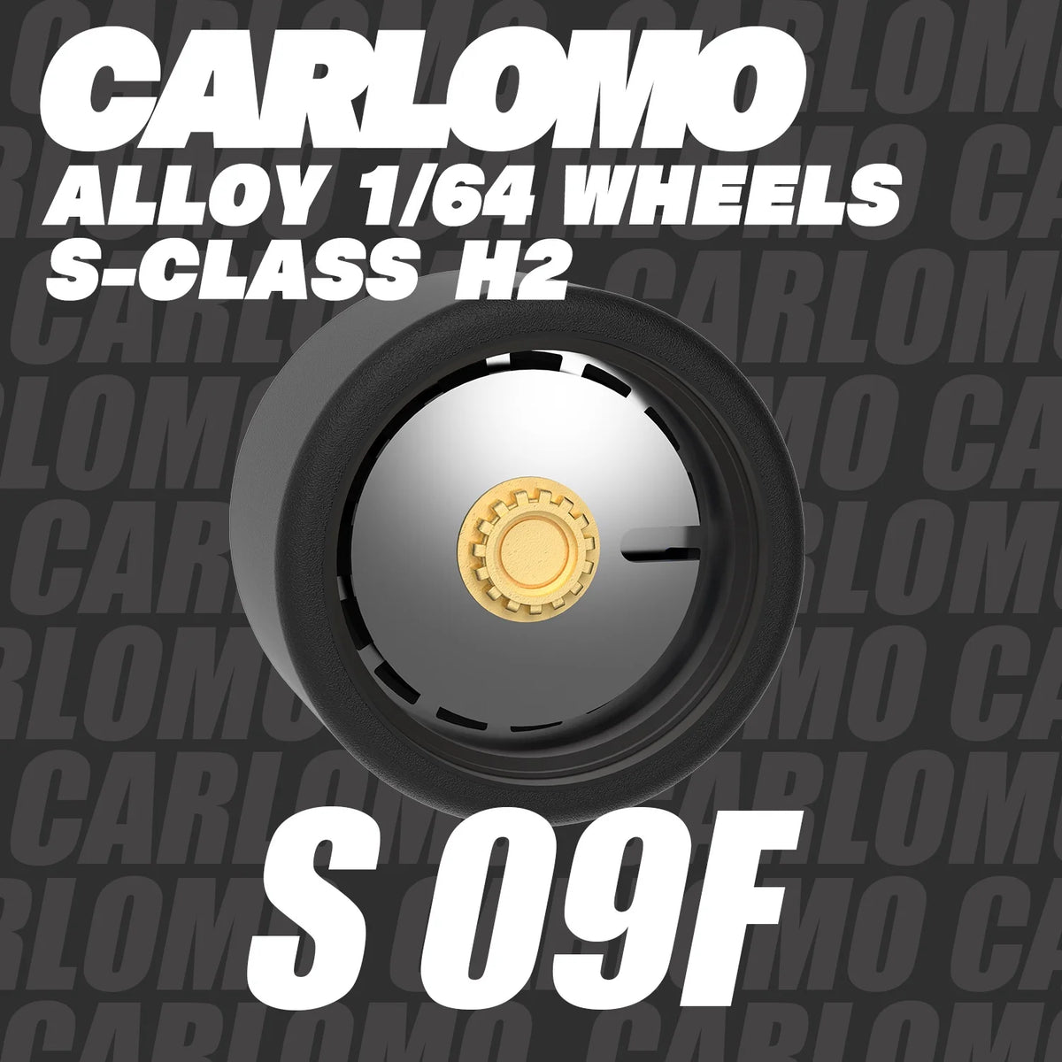 Carlomo S-Class Brand New 1/64 Alloy Wheels Rubber Tires with Brake Disc Assembly Rims for Model Diecast Car for model cars