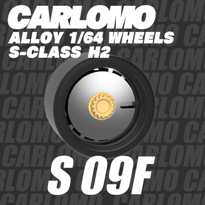 Carlomo S-Class Brand New 1/64 Alloy Wheels Rubber Tires with Brake Disc Assembly Rims for Model Diecast Car for model cars