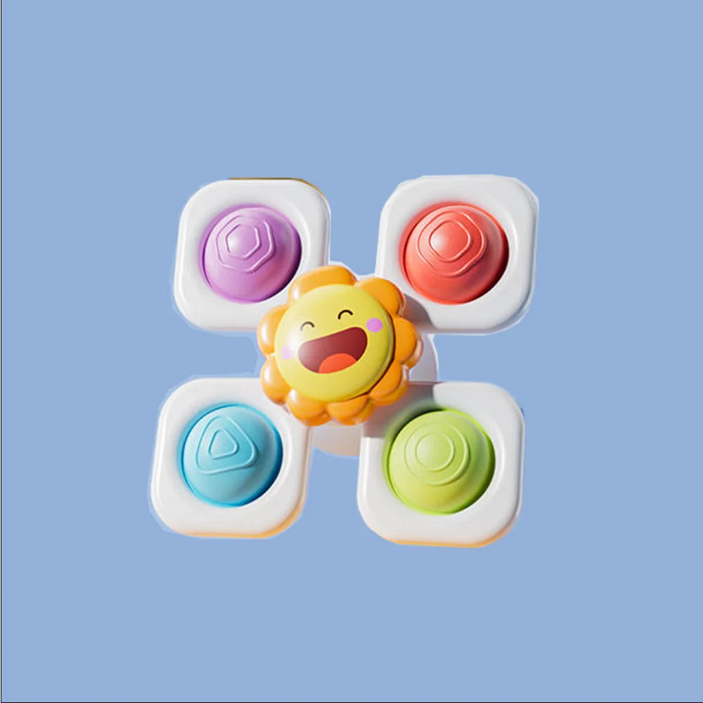 Suction Cup Spinning Cartoon Animal、Insects Spinner Toys Baby High Chair Window Gyro Stress Reliever Kids Bath Toys Gift