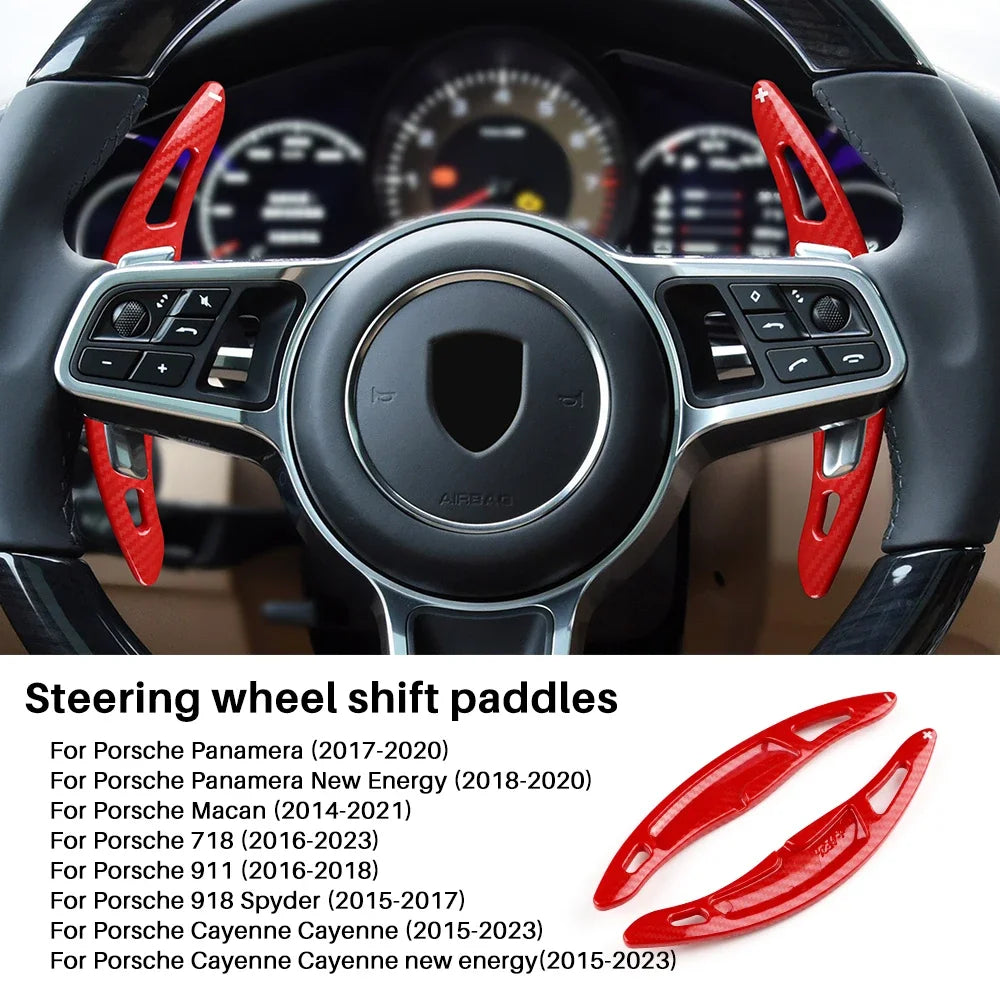 Car Steering Wheel Paddle Shifter Cover ABS for Porsche Panamera Macan Cayenne 718 911 Trim Accessories