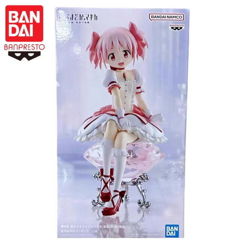 In Stock Original Bandai Puella Magi Madoka Magica Kaname Madoka Miki Sayaka Rebellious Stories Anime Character Model Toys Gift