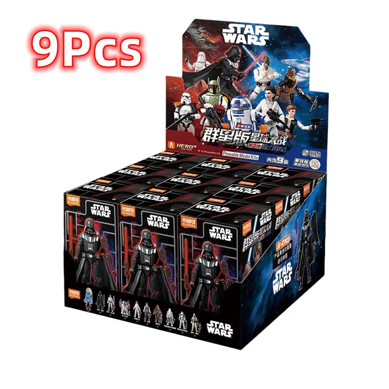 BLOKEES Star Wars splicing model hidden edition Darth Vader Mandalorian Grogu Stormtrooper Action Figures model Collectble Toys