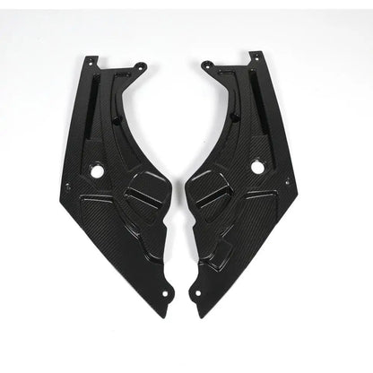 For BMW M2 M3 M4 G87 G80 G82 Genuine Dry Carbon Fiber Engine Bay Headlight Cover Lamp Eyebrow Cover Engine Bay Trim Set Body Kit