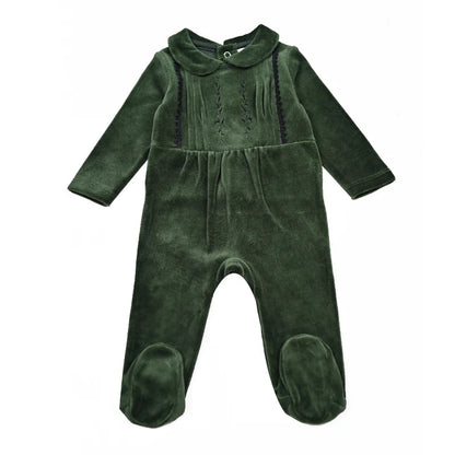 Family Matching New Shabbos Velour Kids Clothing Teen Set Girl Dress Boys Top Baby Overall Rompers Flowers Embroidery and Ribbon