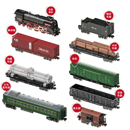 Vintage Steam Train Track Accessories Simulation Electric Train Model Retro Track Train Boy Toys Gift For Kids