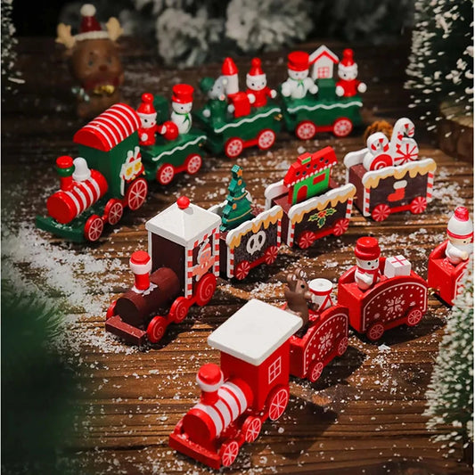 Christmas Wood Train,Merry Christmas Decorations For Home 2026,Christmas Ornament,New Year 2026 Gifts