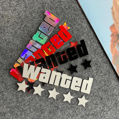 WANTED Motorcycle Sticker Vinyl Waterproof Decal Adaptable Motorcycle / Body / Helmet Motorcycle Decoration Accessories
