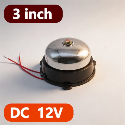 2/3/4/6 Inch Internal Strike Electric Bell AC110/220V DC12/24V High Decibel Loud Sound Alarm Doorbell School Factory Household