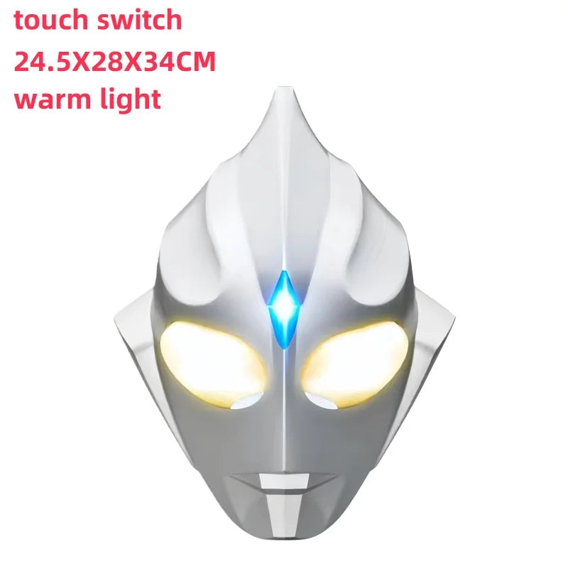Anime Ultraman Headgear Tiga Helmet Glowing Mask Halloween Performance Cos Mask Switch Toy Adult Gift Cosplay Prop Gifts Toys