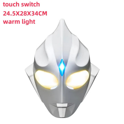 Anime Ultraman Headgear Tiga Helmet Glowing Mask Halloween Performance Cos Mask Switch Toy Adult Gift Cosplay Prop Gifts Toys