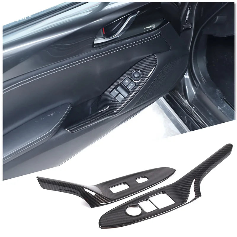 For Mazda MX-5 MX5 ND 2016-2024 ABS Carbon Fibre Interior Kit Dashboard Console Gear Shift Panel Cover Trim Stickers