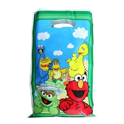 Birthday Party Decoration Set Supplies Cartoon Sesame Streets Birthday Party Supplies Tableware Balloon Cake Topper Banner Plate