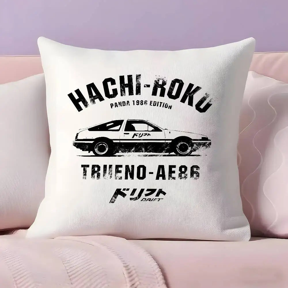 Classic retro car AE86 Pillow Case Pillowcase Ultra Soft Skin Friendly Fabric Cloud Like Comfort & Concealed Zipper
