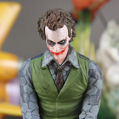 DC Comics Joker Heath Ledger Dark Knight Sitting Action Figure Desktop Collectible Model Decorative Statue For Comic Enthusiasts