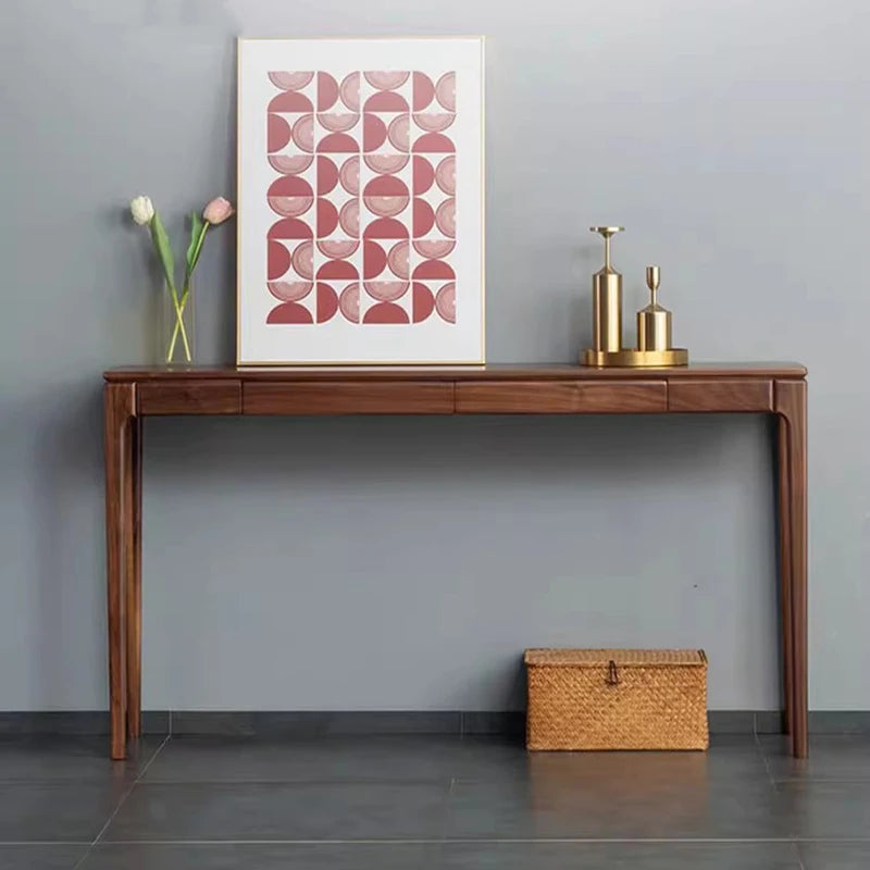 Classic Nordic Console Table Modern Minimalist Display Organizer Console Table Drawers Storage Tisch Wohnzimer Furniture