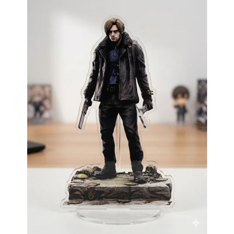 Resident Evil Game RE Ashley Leon Jill Acrylic Figure Stand Character Desktop Model Plate Display Prop Pendant Fan Gift Keychain