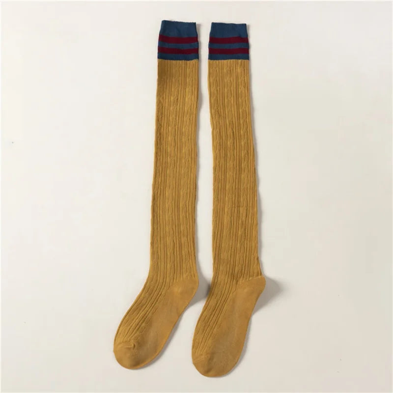 1 3 5 Pairs of Cozy Thermal Over the Knee Knit Socks for Women Warm and Stylish Winter Socks with Thickened Material
