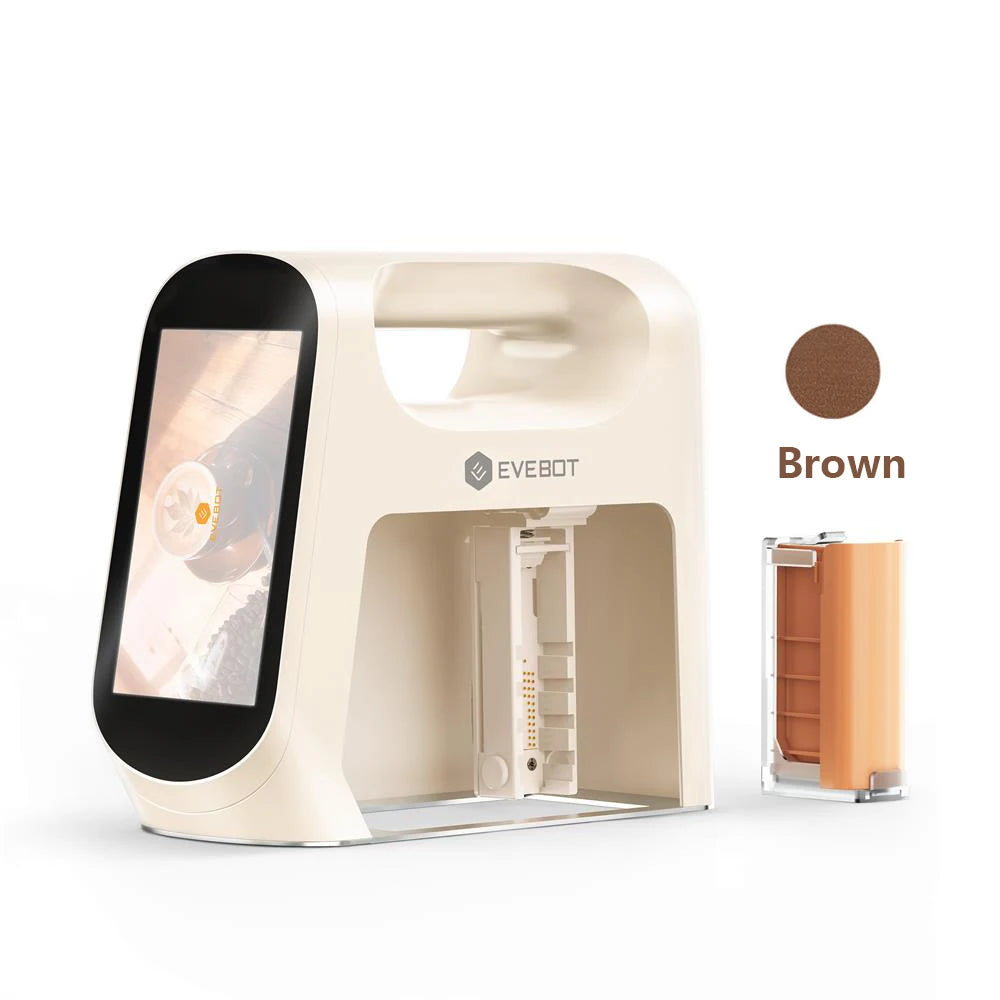 EVEBOT Smart Handheld Food Printer 5cm Print Head (Next-Gen with Visual Positioning) Flip Screen Ideal For Cafés & Coffee Shops