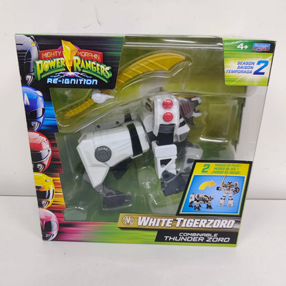 Original Power Rangers S2 White Ranger Figure All Accessories Collection Combinable White Tigerzord Saba Saber Mask Coin Playset