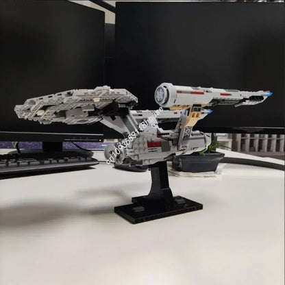 729pcs USS Enterprise NCC-1701 Midi-Scale Model Moc Building Blocks Bricks Diy Spaceship Creative Assembly Educational Toy Gift