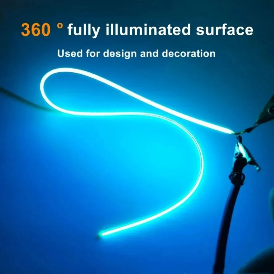 3V LED Same End Filament Flexible Ultra Slim Spiral Bulb Retro Edison Bulb Lamp Parts Diode Lighting Strip Decoration 5PCS/Pack