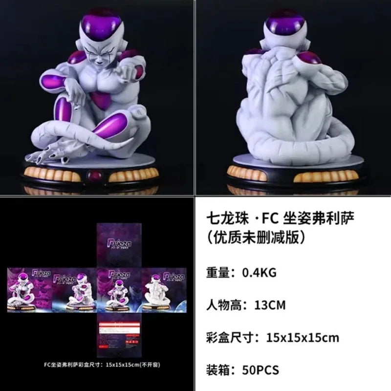 Anime Dragon Ball Z Frieza Sitting Position Action Figure PVC Desk Car Ornament Collection Model Doll Toys Gift