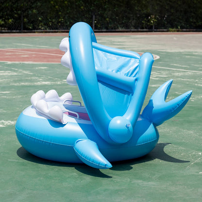 1PC Canopy Shade Shark Float Seat - Ultimate Summer Water Toy , Portable Safe Pool Floater