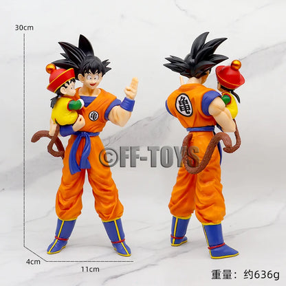 Anime Dragon Ball Son Goku with Gohan Figure Son Goku Figurine 30cm Pvc Action Figures Collection Model Toys Gifts