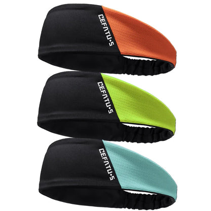 3pcs Color Blocked Sports Headband, Suitable for Both Men and Women, Yoga Headband, High Elasticity Headband, Sweat Absorbing