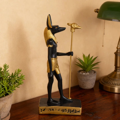 Egyptian Mythology Anubis Statue Resin Craft for Home Decoration in Bedroom, Living Room, and Study