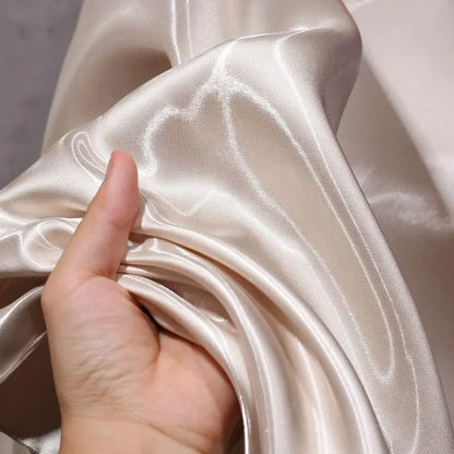 Liquid Water Light Reflective Fabric Per Meter for Clothes Wedding Dresses DIY Sewing Fashion Plain Silky Smooth Cloth Pink Blue