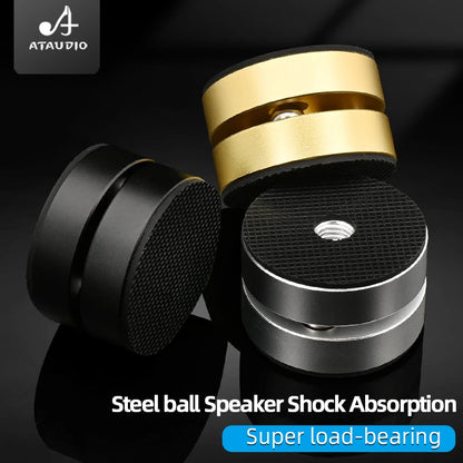 4PCS HiFi Speaker Shock Absorption Feet Spike Aluminum Alloy Steel Ball Anti-shock Absorber Foot Pad Stand Feet Holder