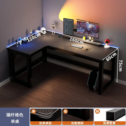 Modern Corner Computer Desk L-shaped Desktop Home E-sports Table Game Desk Bookshelf Bedroom Study Table Office Desk Chair