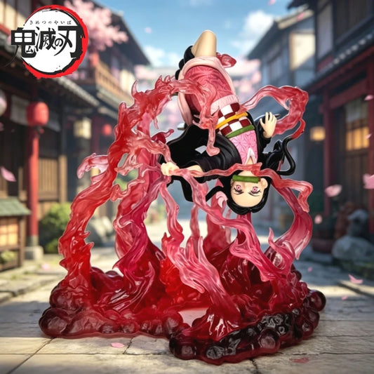 16cm/6.29in Anime Demon Slayer Figure Kamado Nezuko Action Figures Pvc Statue Desktop Ornamen Collection Model Toys Gifts