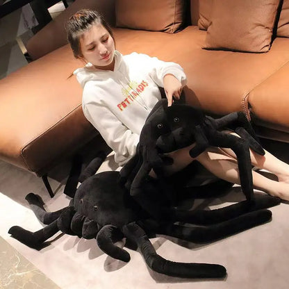 Black Spider Doll Plush Toy Handmade Doll Cartoon Anime Cute Pillow Cushion Home Decoration Children's Birthday Gift Toy