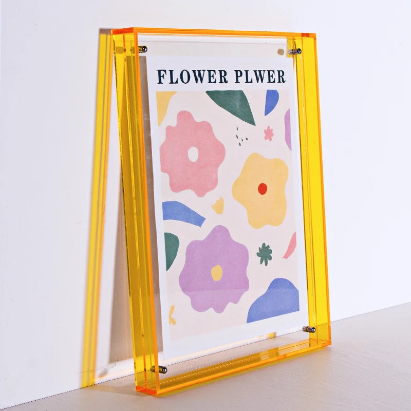 Colours Acrylic Photo Frame Translucent Picture Frame for Wall Hanging,Desktop Bedroom Living Room Study Wall Decoration