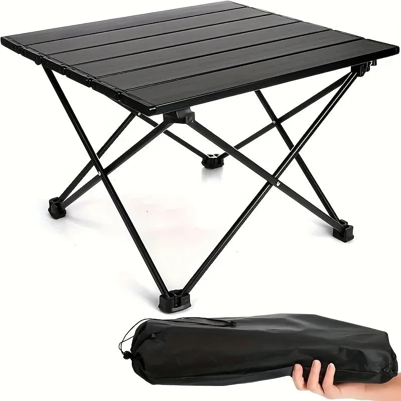 Portable Folding Camping Egg Roll Table Lightweight Collapsible For Outdoor Picnic Beach Travel Backyard Fishing Hiking Barbecue