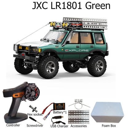 JXC LR1801 1/18  RC Car 4WD 2.4G Remote Control Car Full Proportion Dual Speed Simulation LED Climbing Off-road RC Toy As Gift