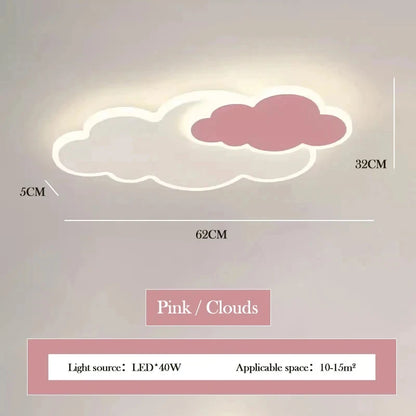 Children's Room Ceiling Light Modern LED Ceiling Lamp for Girl's Bedroom Study Nordic Creative Indoor Home Decor Light Fixtures