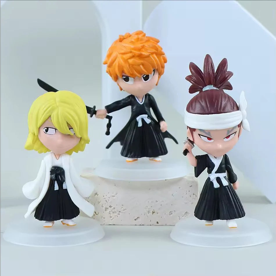 1Set Wholesale BLEACH Action Figure  Figure PVC  Black Ichigo figurine  Cool Cute Anime Figure Toy Doll Model Desk Decoration