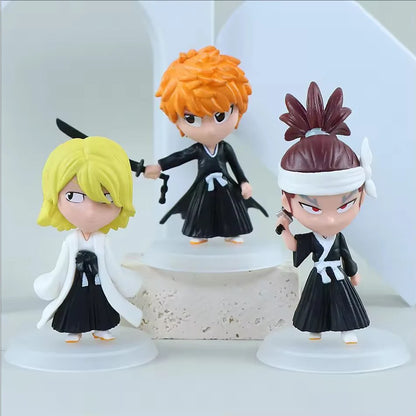 1Set Wholesale BLEACH Action Figure  Figure PVC  Black Ichigo figurine  Cool Cute Anime Figure Toy Doll Model Desk Decoration