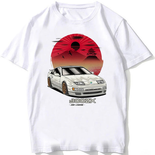 Unisex JDM Legend 300ZX Z32 FairladyZ Turbo Generations T-Shirt Men Short Sleeve Japan Style White Casual Tops Hip Hop Boy Tees