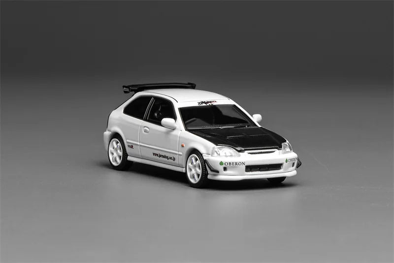 1:64 Civic TYPE R (EK9) j's Racing White Diecast Collector's Vehicle Model Car