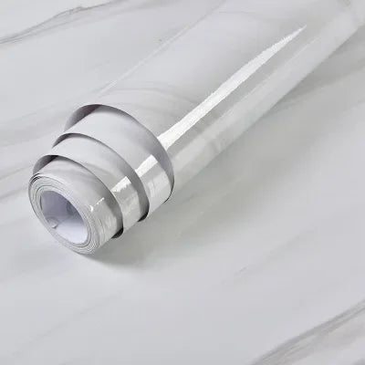 Marble Pattern Kitchen Oil Stickers Self Adhesive Waterproof Cabinet Stove Countertop Desktop Bathroom Renovation Wallpaper Home