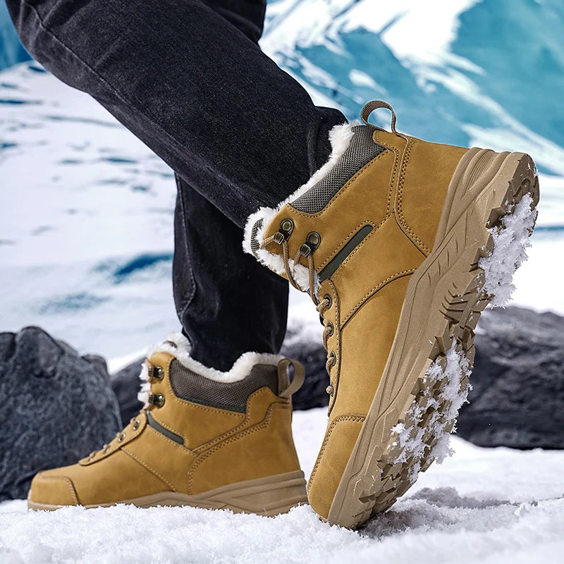 men boots 2025 New Winter Slippers Warm Men Shoes Waterproof Non-Slip Plush Sneakers Male tenis shoes Boots Men Sneakers Winter